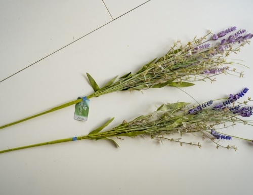 Искусственные цветы "Лавандовый букет", декоративная ветка, пластик, 75 см, Kaemingk фото 2