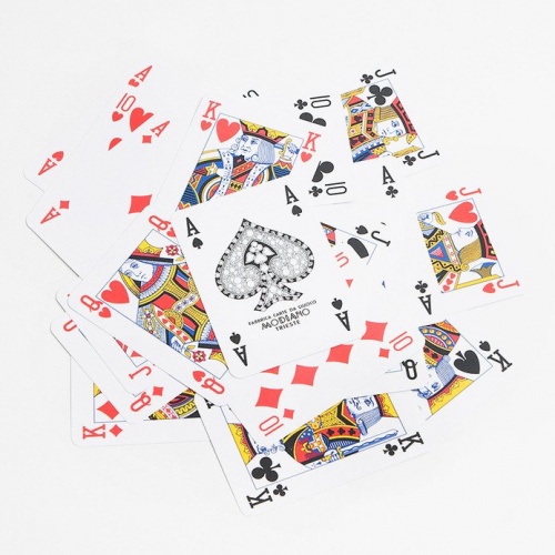 Карты для покера "Modiano Poker" 100% пластик, Италия, зеленая рубашка фото 2