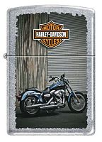 Зажигалка Zippo Harley-Davidson, латунь с покрытием Street Chrome, серебристая, 36x12x56 мм