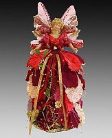 Кукла на ёлку "Цветочная фея" бордовая, 30 см, Eggl