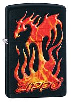 Зажигалка Zippo Classic с покрытием Black Matte, латунь/сталь, чёрная, матовая, 36x12x56 мм