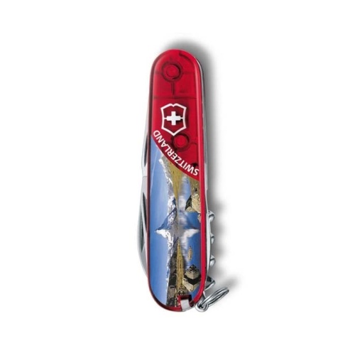 Нож Victorinox Climber Matterhorn, 91 мм, 14 функций, полупрозрачный красный (подар. упак.) фото 7