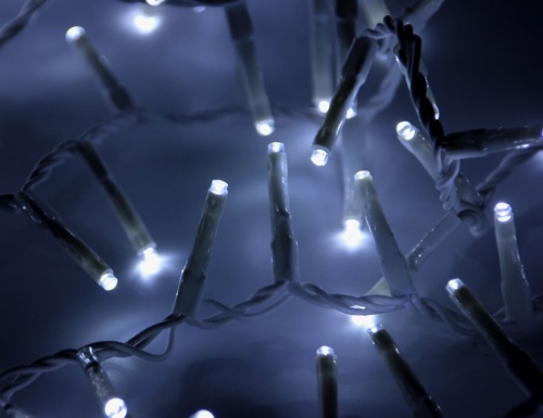 Электрогирлянда 'с усиками' (полукластеры, compact), холодные белые LED-огни, 7.5+3 м, белый провод, контроллер, таймер, уличная, Kaemingk фото 2