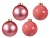 Набор стеклянных шаров матовых и глянцевых, цвет: розовая карамель, 100 мм, 4 шт., Kaemingk