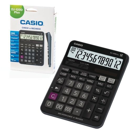 Калькулятор настольный Casio DJ-120DPLUS-W 12 разрядов 250385
