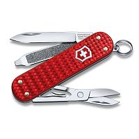 Нож-брелок Victorinox Classic SD Precious Alox, 58 мм, 5 функций, "Iconic Red" (подар. упаковка)