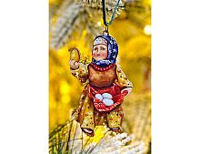 Елочная игрушка Бабушка - Сказка о Курочке Рябе 10 см, дерево, подвеска, Winter Deco