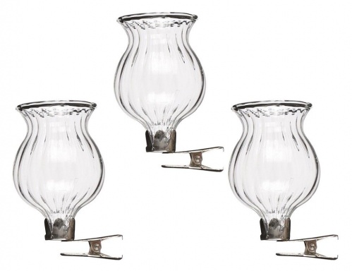 Набор вазочек на клипсе "Беата", стекло, прозрачный, 3 шт., 6х5 см, Edelman фото 4