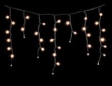 Светодиодная бахрома Legoled 3.1*0.5 м, 120 экстра теплых белых LED ламп, черный КАУЧУК, соединяемая, IP54, Laitcom