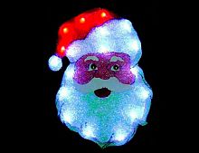 Световое панно на каркасе "Санта клаус" с разноцветными LED-лампами (светодиодами) 40х29 см, SNOWHOUSE