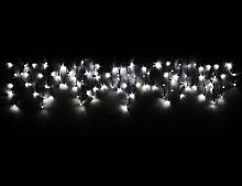 Светодиодная гирлянда "Бахрома" ICICLE RUBI, 100 LED-огней, 2х0.5+1.5 м, коннектор, черный каучук, уличная, SNOWHOUSE