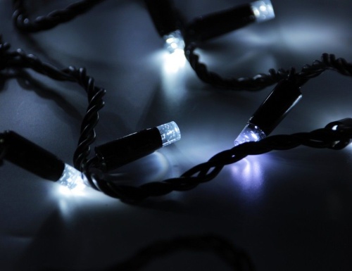 Светодиодная нить с влагозащитным колпачком, 100 LED, 10 м, коннектор, уличная, Rich LED фото 2