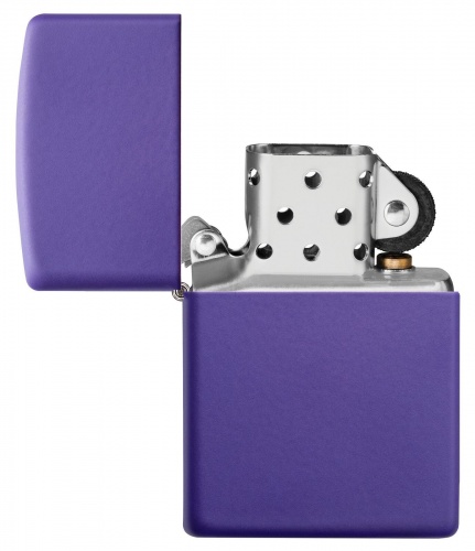 Зажигалка Zippo Classic с покрытием Purple Matte, латунь/сталь, фиолетовая, матовая фото 2