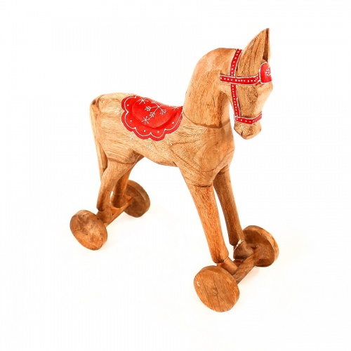 Декоративная лошадка christmas horse, 40х30х13 см фото 2