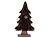 Новогодняя статуэтка ЁЛОЧКА В ШУБКЕ, дерево, искусственный мех, тёмно-коричневая, 41 см, Koopman International