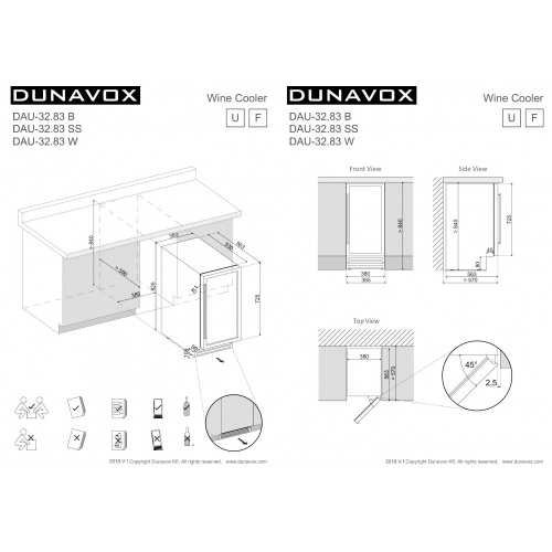 Винный шкаф Dunavox DAU-32.83 фото 4