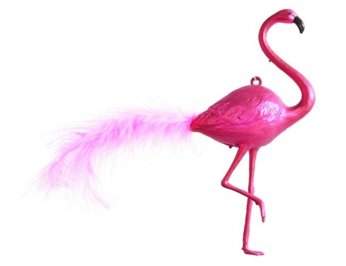 Ёлочная игрушка "Фламинго", пластик,  16 см, Kaemingk