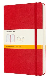 Блокнот Moleskine Classic Large, 400 стр., красный, в линейку