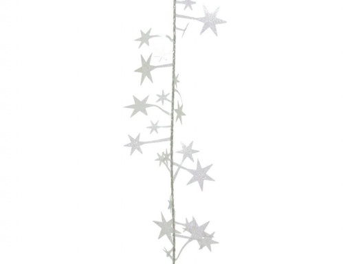 Мишура "Мерцающие звёздочки" на проволочной основе, белая радужная, 6х270 см, Kaemingk