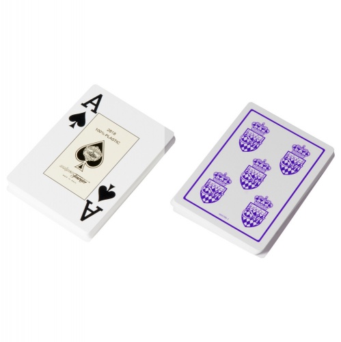 Карты для покера "Fournier Club Monaco" 100% пластик, Испания, фиолетовая рубашка