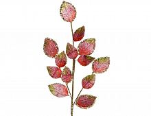Декоративная ветка "Рассветные листья", полиэстер, розовая, 18х70 см, Kaemingk