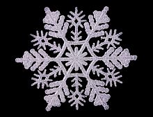 Набор снежинок "Зимние узоры", акрил, белые, 10 см (упаковка 8 шт.), Kaemingk