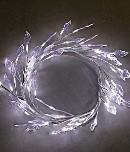 Светодиодный "Венок с листьями", 48 холодных белых LED, 30 см, BEAUTY LED