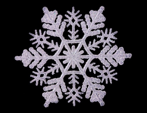 Набор снежинок "Зимние узоры", акрил, белые, 10 см (упаковка 8 шт.), Kaemingk