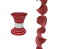 Декоративная лента БРЭЙДИ, текстиль, красно-белая, 180х13 см, Due Esse Christmas