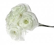 "Букет роз" из органзы, кремовый, 32 см, BILLIET