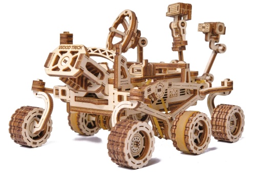 Механическая деревянная сборная модель Wood Trick Робот Марсоход фото 7