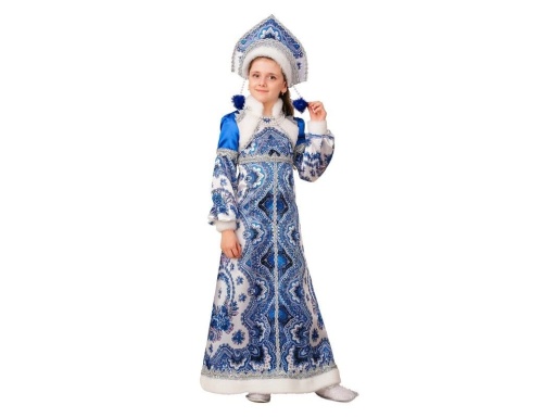 Карнавальный костюм снегурочки Варвара, Батик