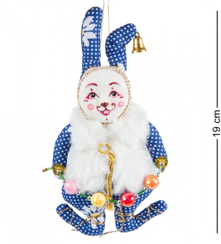 RK-462 Кукла подвесная "Кролик с бусами" - Вариант A