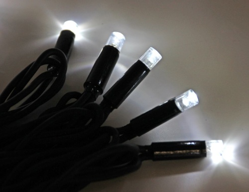 Гирлянда светодиодная уличная Super Rubber 100 холодных белых LED, 10 м, черный каучук, соединяемая, IP44, SNOWHOUSE фото 2