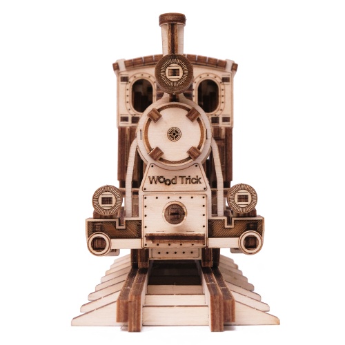 Механическая сборная модель Wood Trick Паровозик с рельсами фото 5
