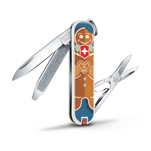 Нож-брелок Victorinox Classic LE 2019, 58 мм, 7 функций, "Gingerbread Love" фото 3