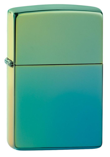 Зажигалка Zippo Classic с покрытием High Polish Teal, латунь/сталь, зелёная, глянцевая фото 2