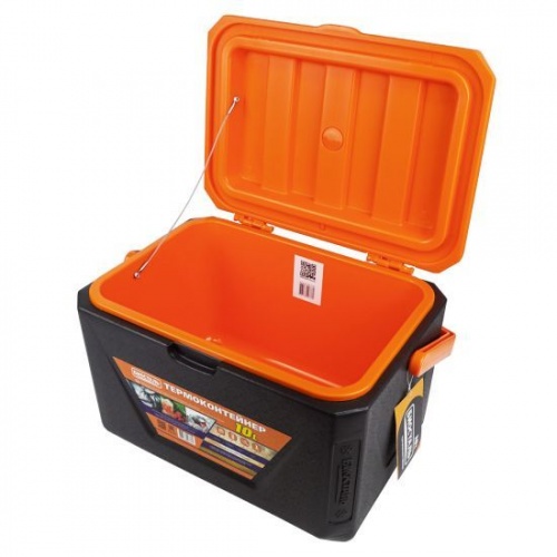 Изотермический контейнер (термобокс) Biostal, серый/оранжевый фото 3