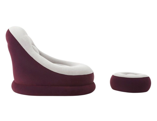 Надувное кресло Comfort Cruiser Inflate-A-Chair, 121х100х86 см, с пуфиком 54х54х26 см, BestWay, фото 2