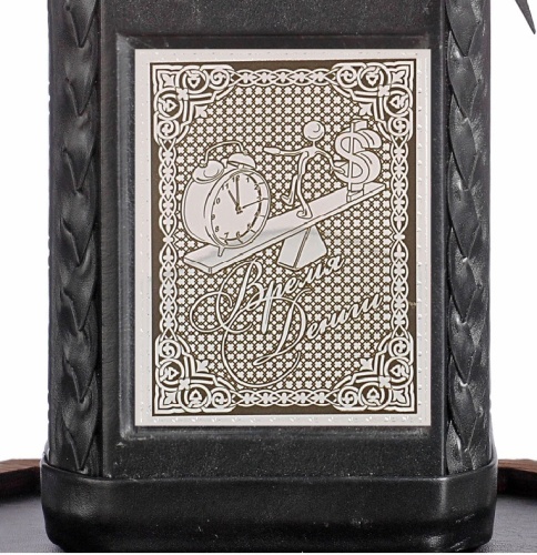 Графин «Время-деньги-4» с накладкой покрытой никелем фото 2