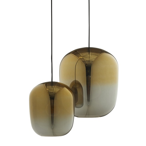 Лампа подвесная ombre, 30хD25 см, стекло, золото фото 6