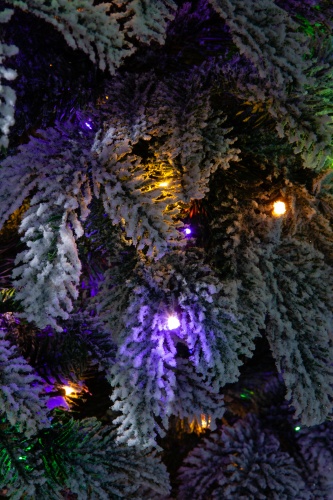 Искусственная ель Власта заснеженная с вплетенной гирляндой, Crystal Trees фото 10