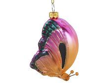 Ёлочная игрушка БАБОЧКА - ЧАРЫ ЮЖНОГО ВЕЧЕРА, стекло, 12 см, Winter Deco