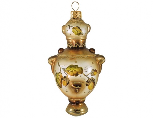 Ёлочная игрушка "Самовар", коллекция 'Five o’clock -'Жёлуди', стекло, 12 см, Ариель