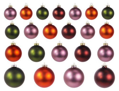 Набор стеклянных ёлочных шаров "Праздничный аккорд - осенние чары", 44 шара разных диаметров, Koopman International фото 2