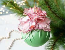 Ёлочный шар ВЕСЕННИЕ МОТИВЫ, коллекция ВИНТАЖНЫЙ ШИК, полиэстер, 13 см, Winter Deco