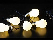Электрогирлянда GLOW, 5 белых ламп, 10 тёплых белых mini LED-огней, 1 м, таймер, батарейки, уличная, STAR trading