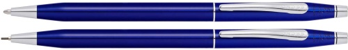 Набор подарочный Cross Classic Century - Translucent Blue Lacquer, шариковая ручка + карандаш