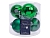Набор стеклянных шаров матовых и эмалевых, цвет: зелёный, 80 мм, упаковка 6 шт., Kaemingk
