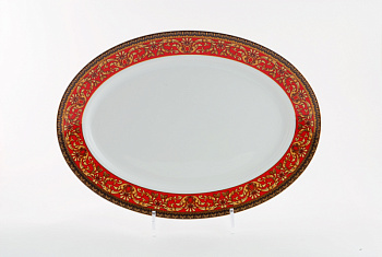 Овальное блюдо "Сабина" 22 см "02111735-0979" Leander, красный; белый